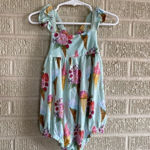 NWOT Posh Peanut ice cream bubble 2t